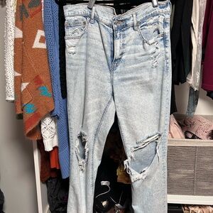 AE Distressed Light Blue Women's Jeans